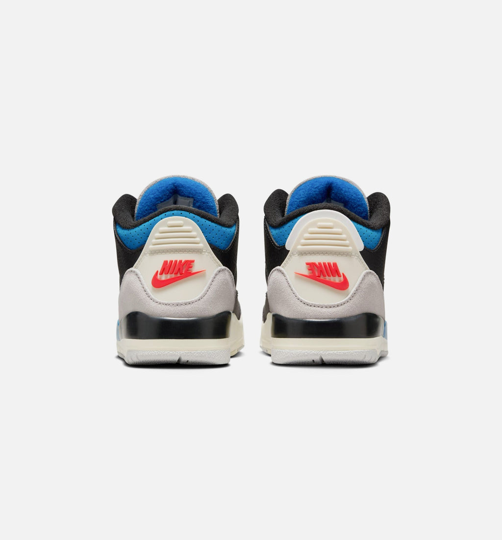 Air Jordan 3 Retro OG Rare Air Preschool Lifestyle Shoe – Black/Chile Red/Neutral Grey