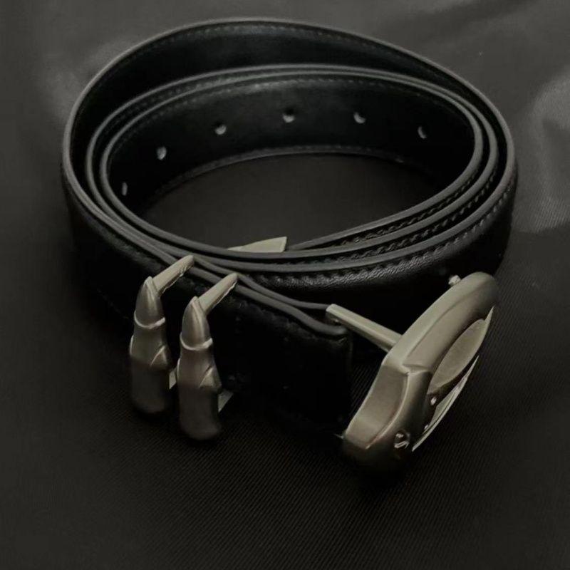 CATSSTAC Dragon Limited Leather Belt Irregular Metal Buckle Waist Belt