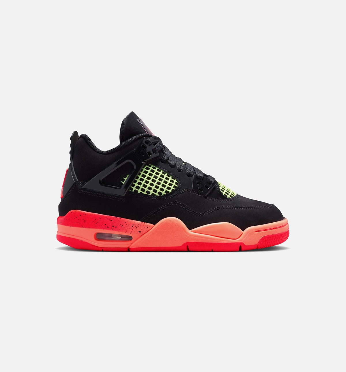 Air Jordan 4 Retro Black Infrared 23 Big Kids' Sneakers - Black / Infrared 23 / Bright Mango