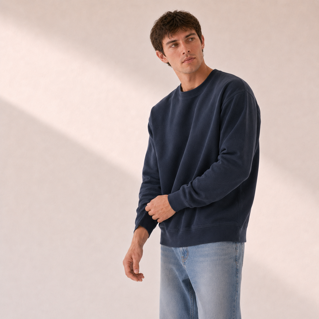 Life Studies Daily Regular Crewneck Sweatshirt: Navy