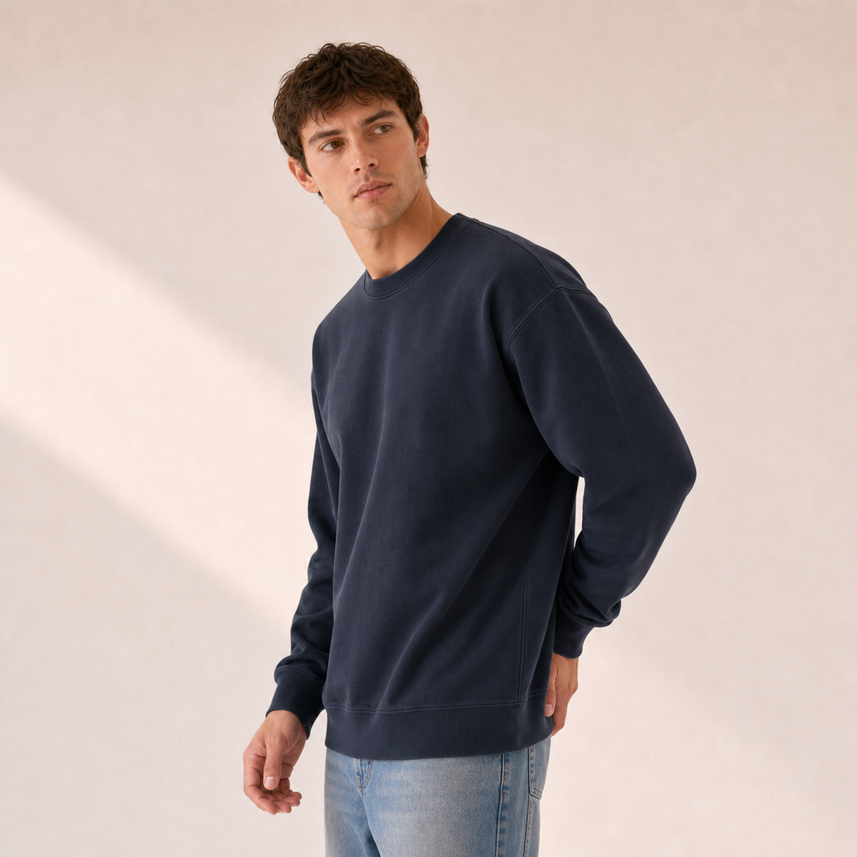Life Studies Daily Regular Crewneck Sweatshirt: Navy