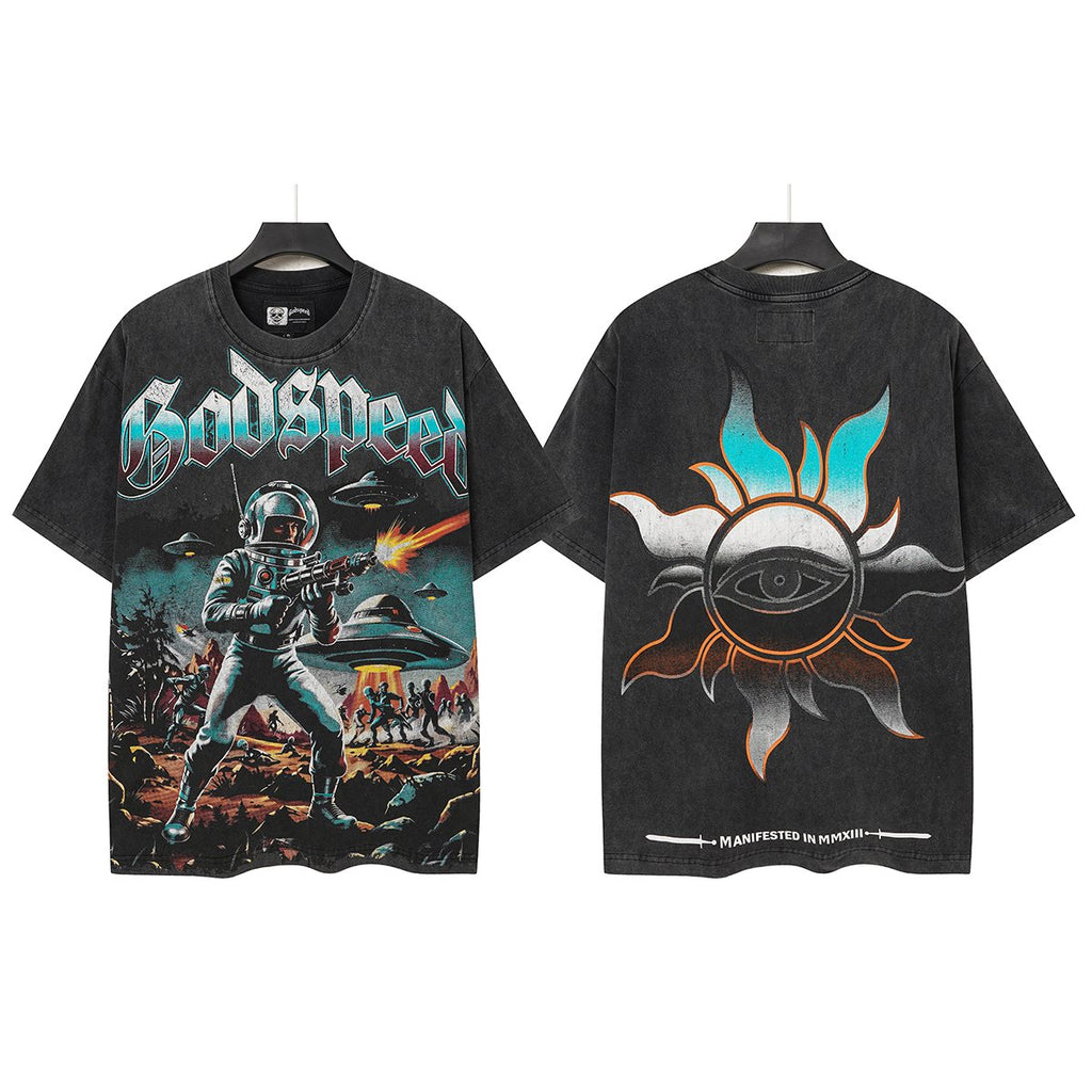 Godspeed Astronaut Sun-Eye Graphic T-Shirt