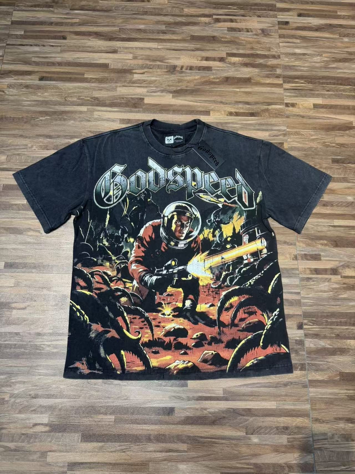 Godspeed Astronaut Sun-Eye Graphic T-Shirt