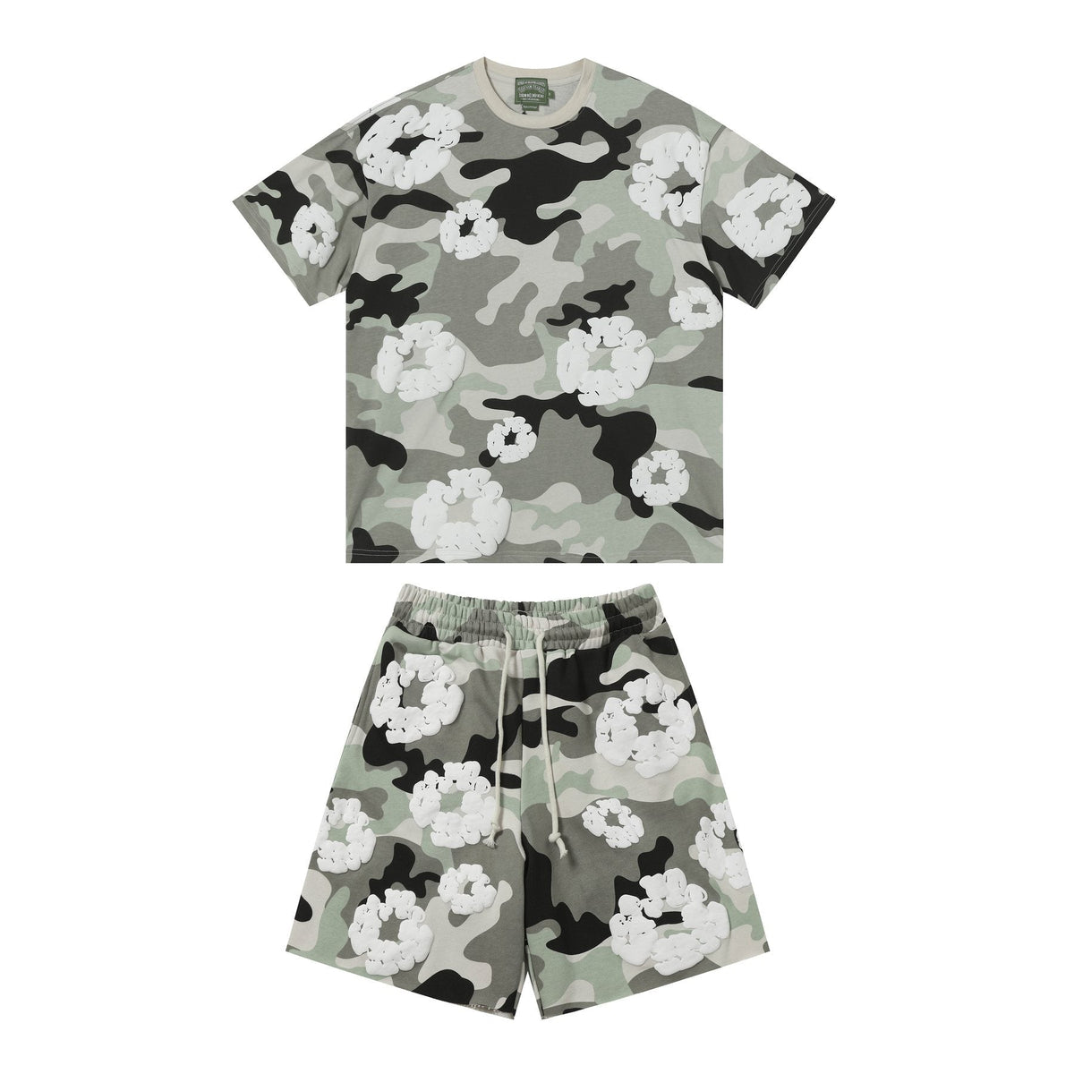 DENIM TEARS Cotton Flower Camo Short-Sleeve Set