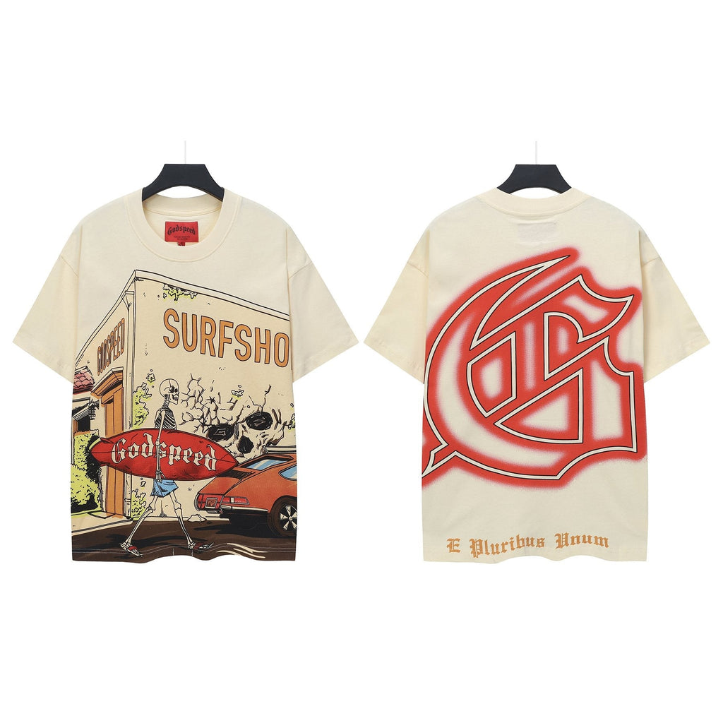 Godspeed Surfshop Street Scene Graphic T-Shirt