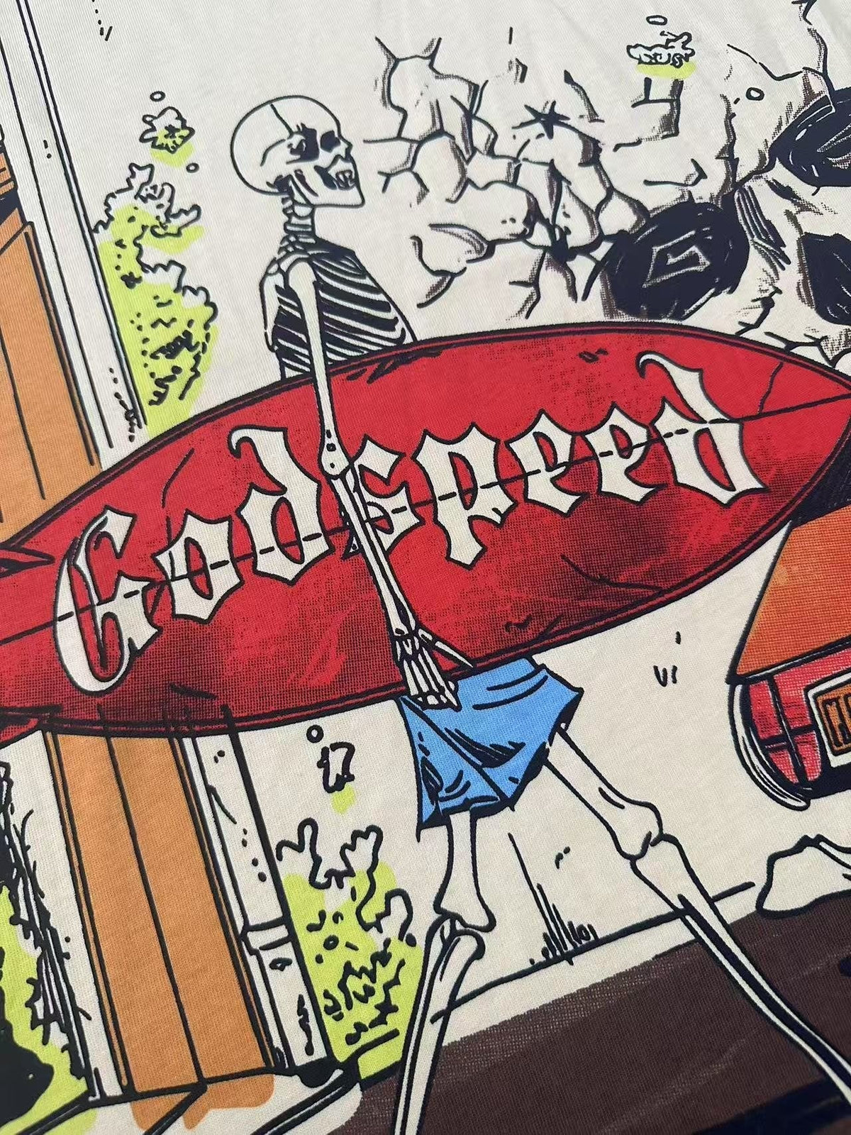Godspeed Surfshop Street Scene Graphic T-Shirt