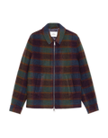 Les Deux Check Wool Zipper Coach Jacket