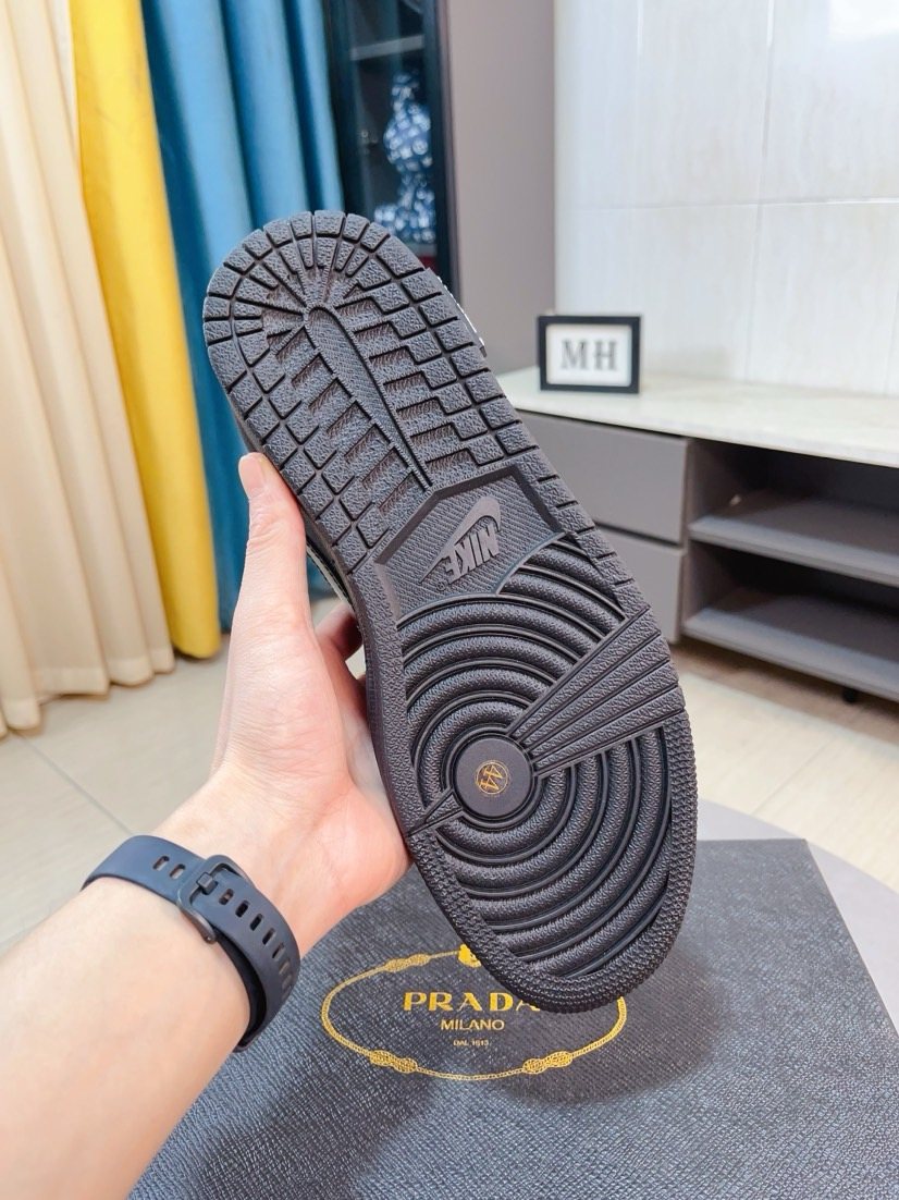 Prada Dark Charcoal High-Top Sneakers