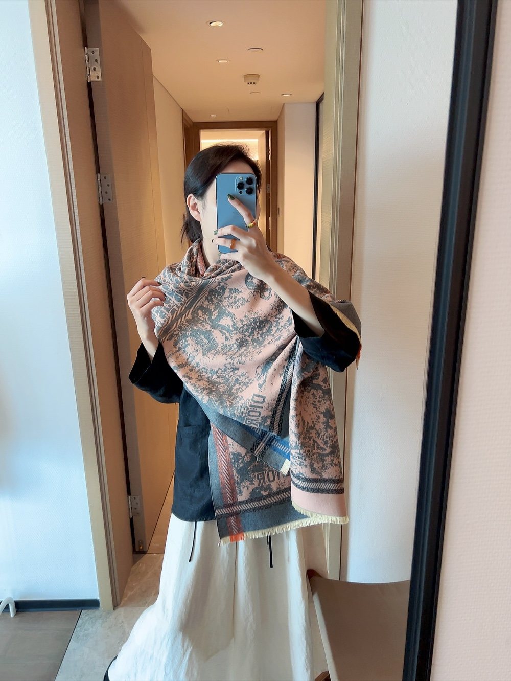 Dior Reversible Fringed Scarf