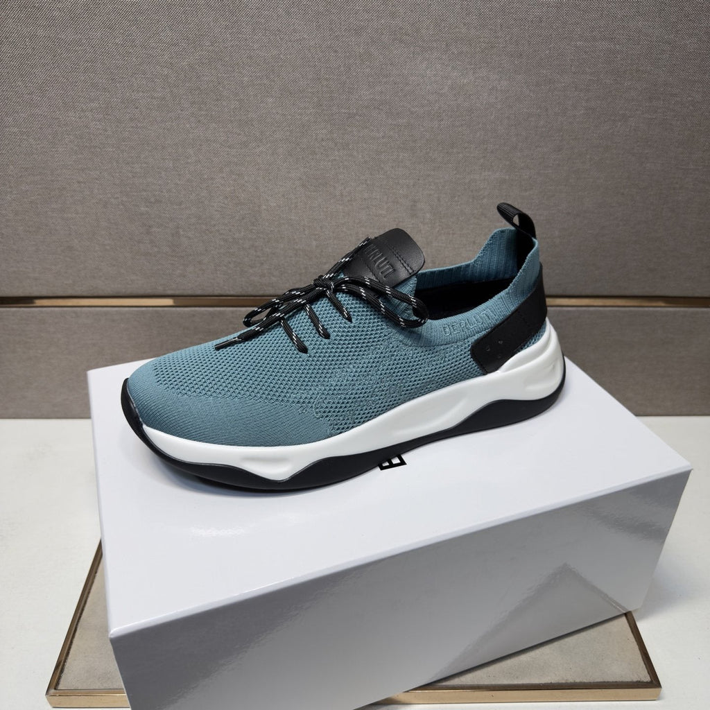 Berluti Dusty Blue Lace-Up Sneakers