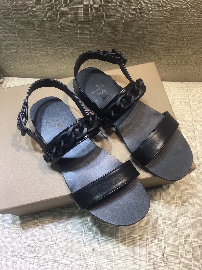 Giuseppe Zanotti Black Braided Open-Toe Sandals