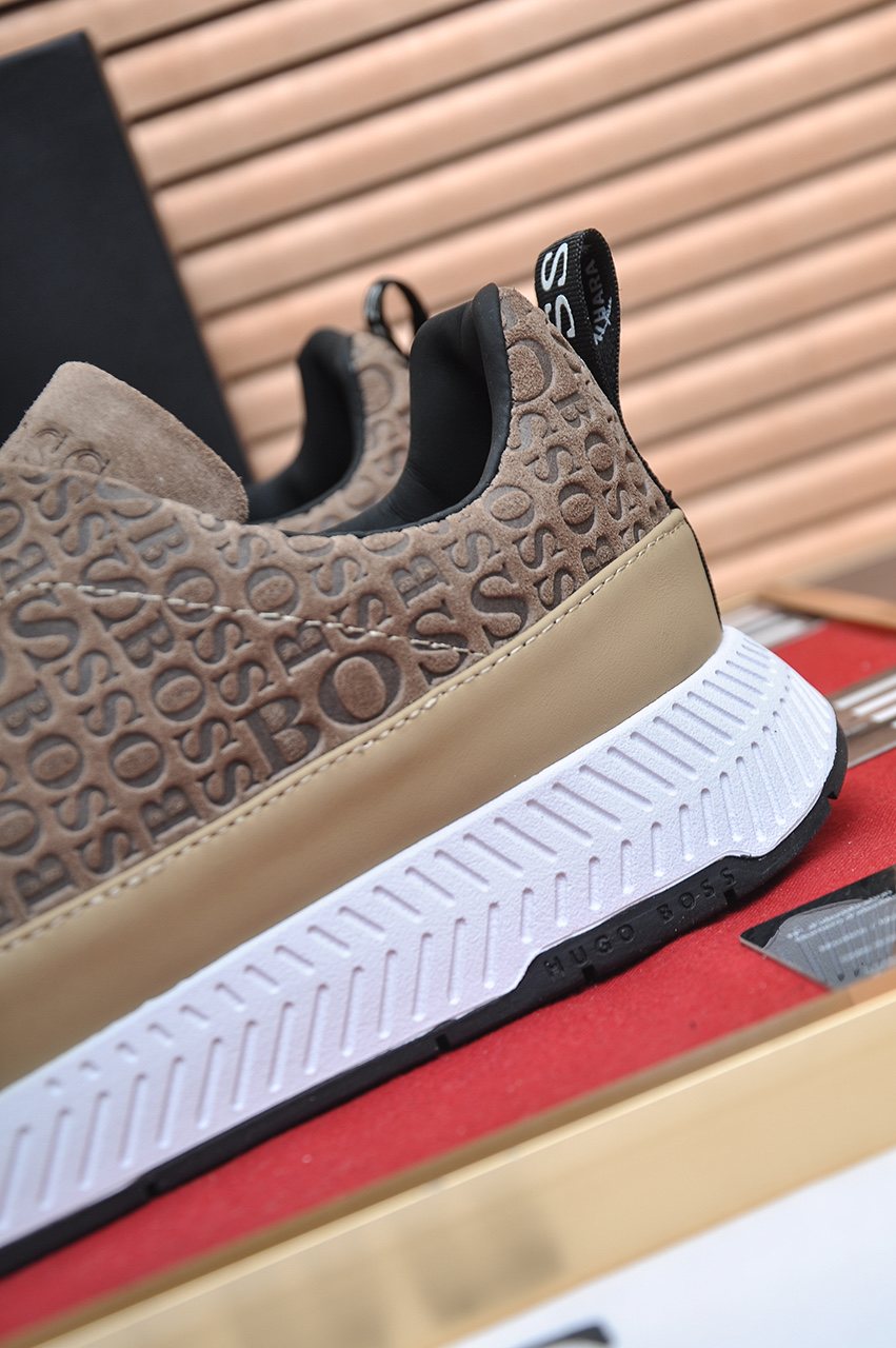 HUGO BOSS Textured Slip-On Sneakers