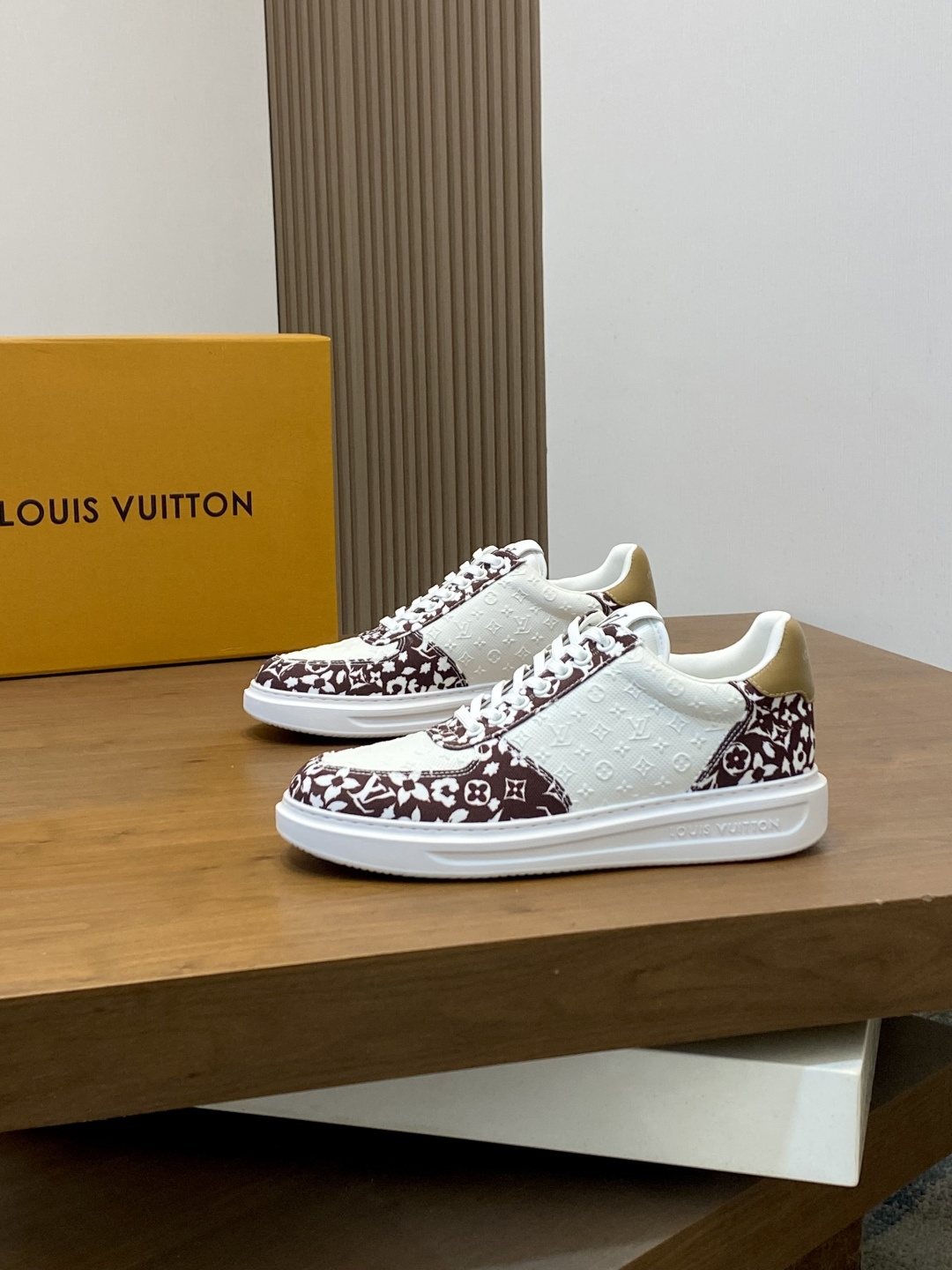 Louis Vuitton Monogram Panel Low-Top Sneakers - White Rubber Sole