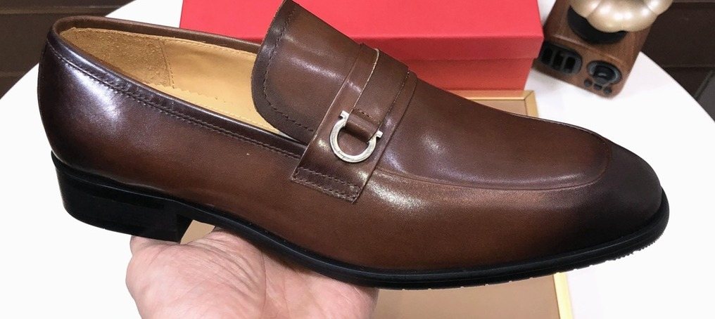 Ferragamo Buckle Slip-On Loafers