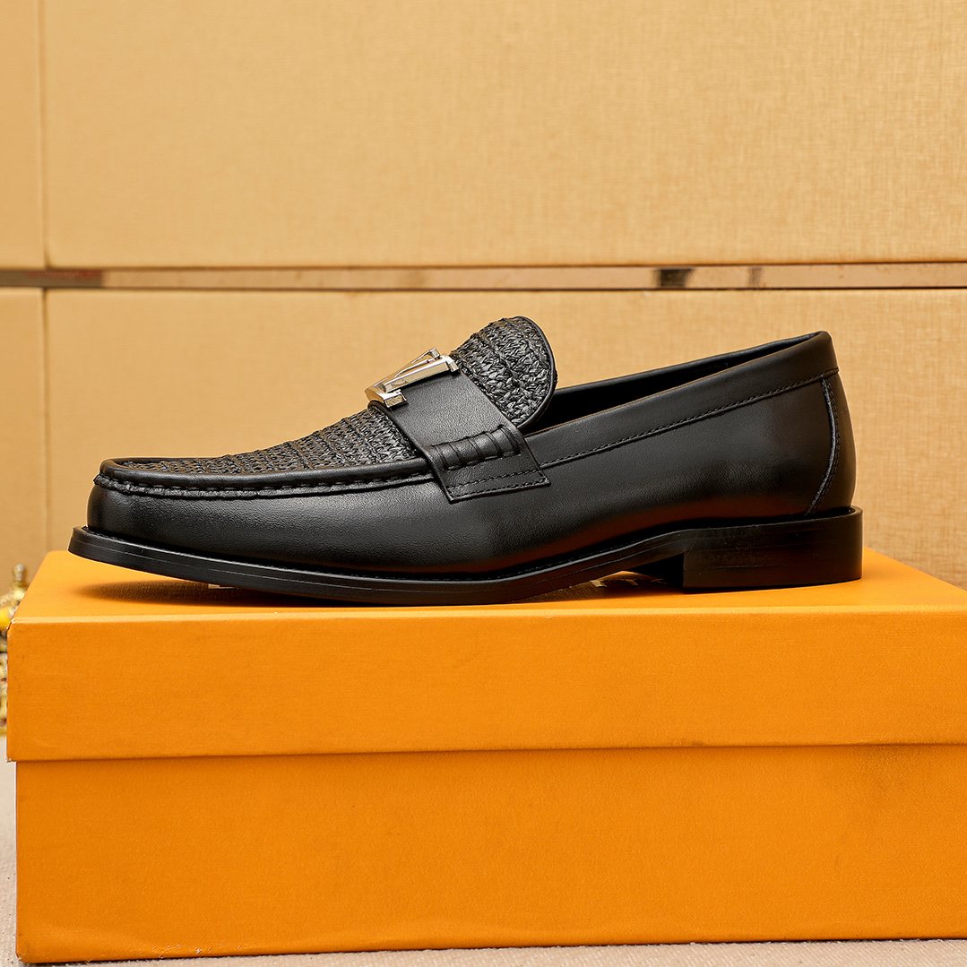 Louis Vuitton Textured Hardware Loafers