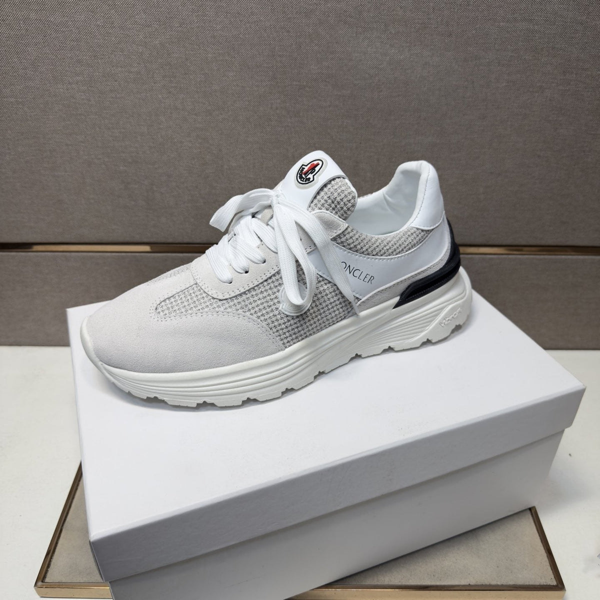 Moncler Men's Mixed-Material Low-Top Sneakers