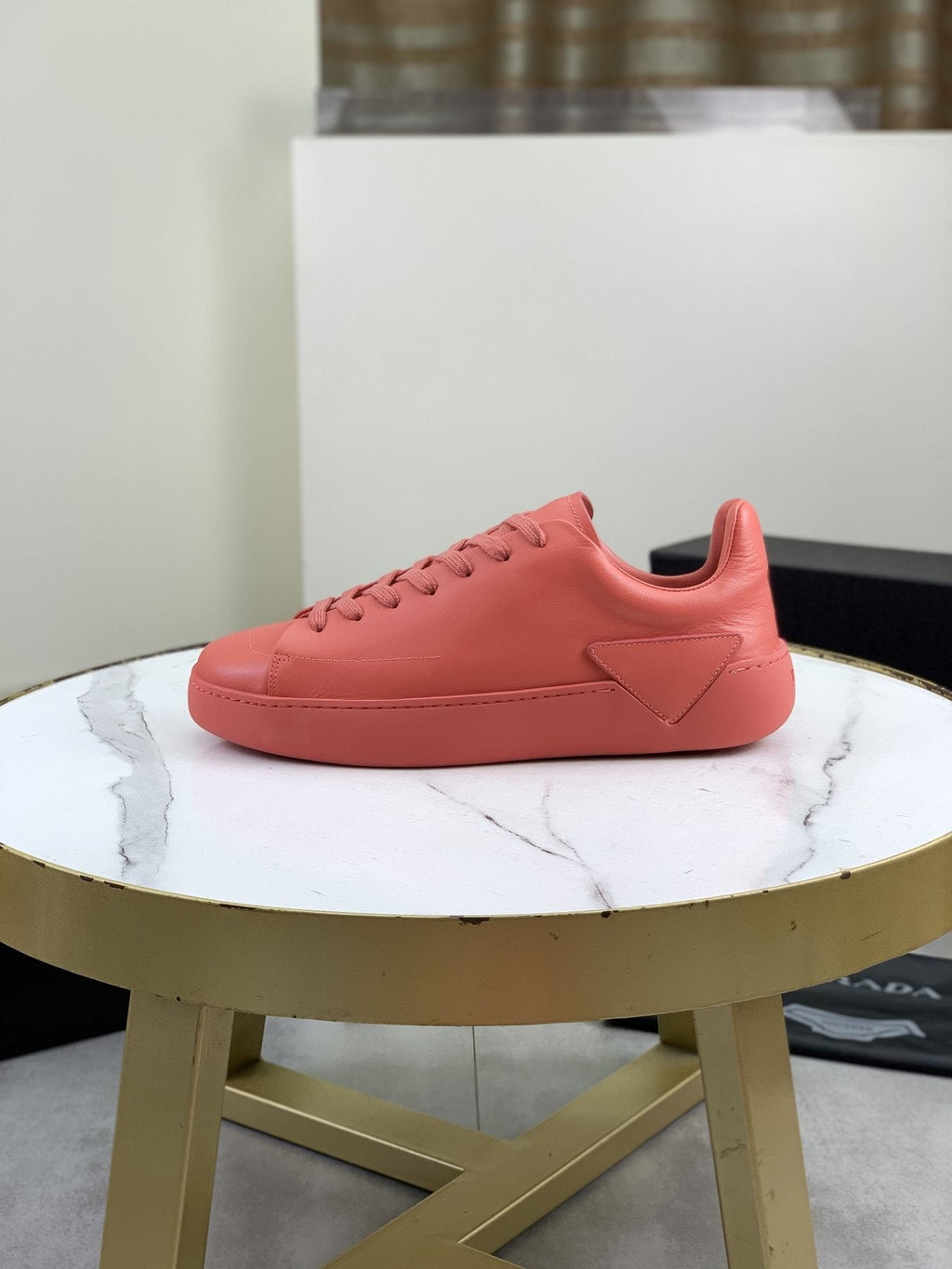 PRADA Triangle Accent Low-Top Sneakers