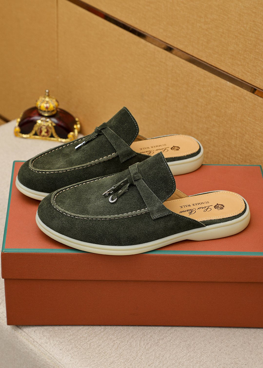 Loro Piana Tassel Backless Loafers