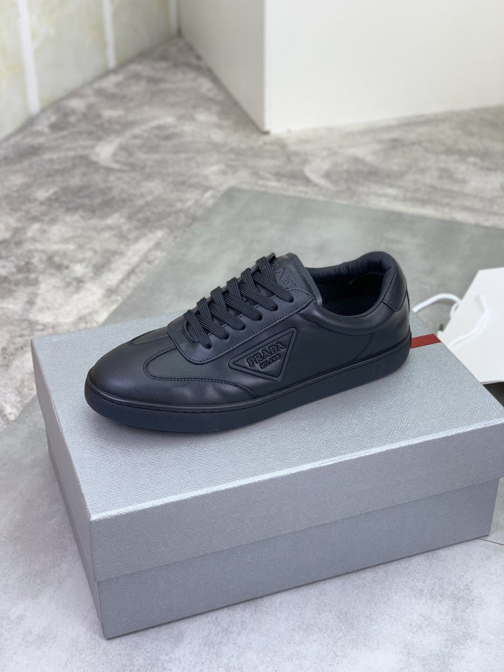Prada Paneled Low-Top Sneakers