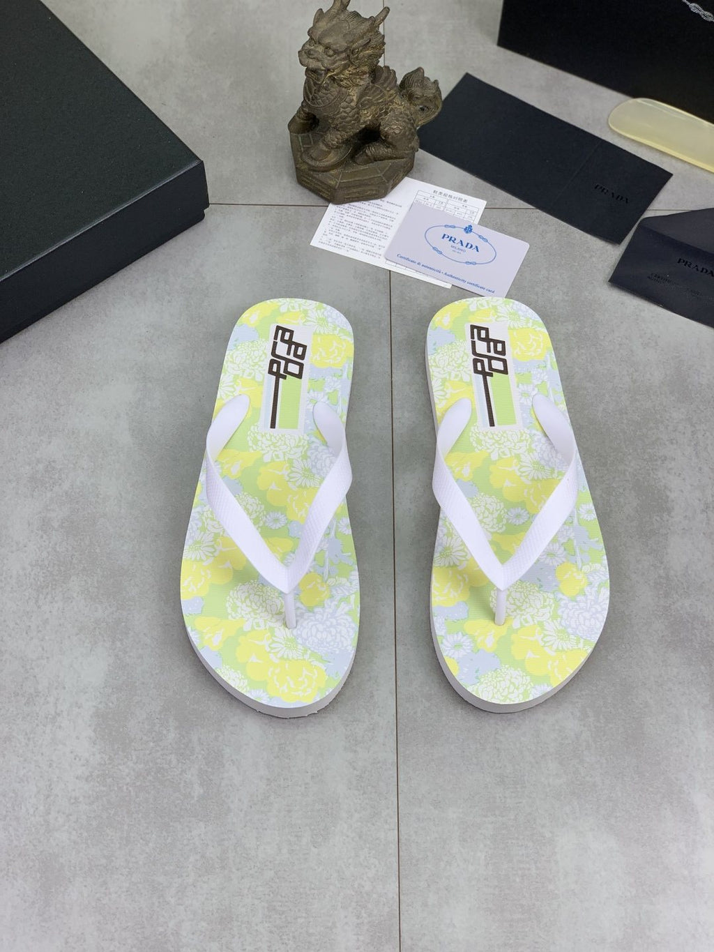 Prada Floral Thong Flip-Flops