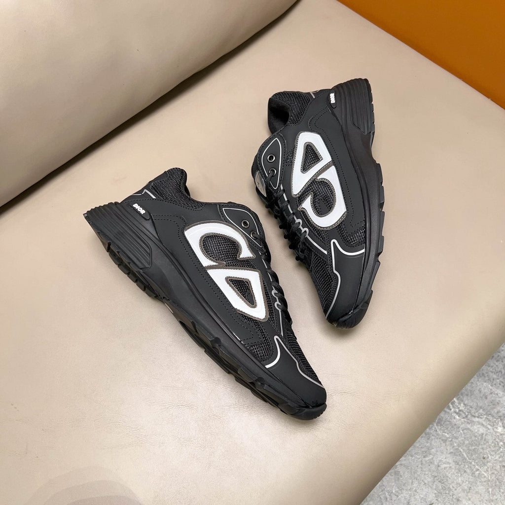 Dior Black and Dark Gray Mesh Sneakers