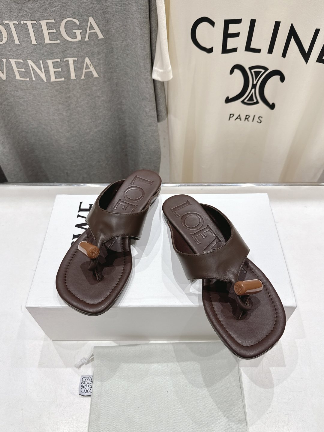 Loewe Embossed Thong Sandals