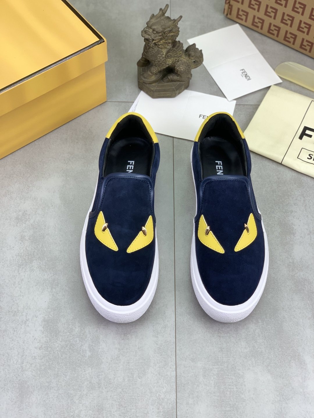 Fendi Eye-Accent Slip-On Sneakers
