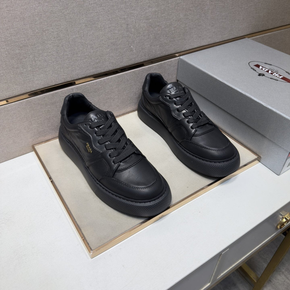 Prada Men's Paneled Low-Top Sneakers