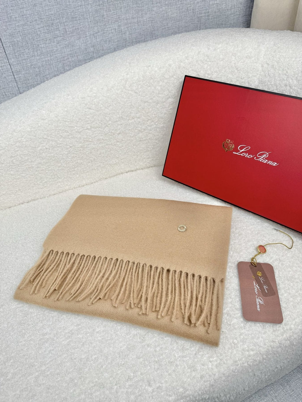 Loro Piana Fringed Cashmere Scarf