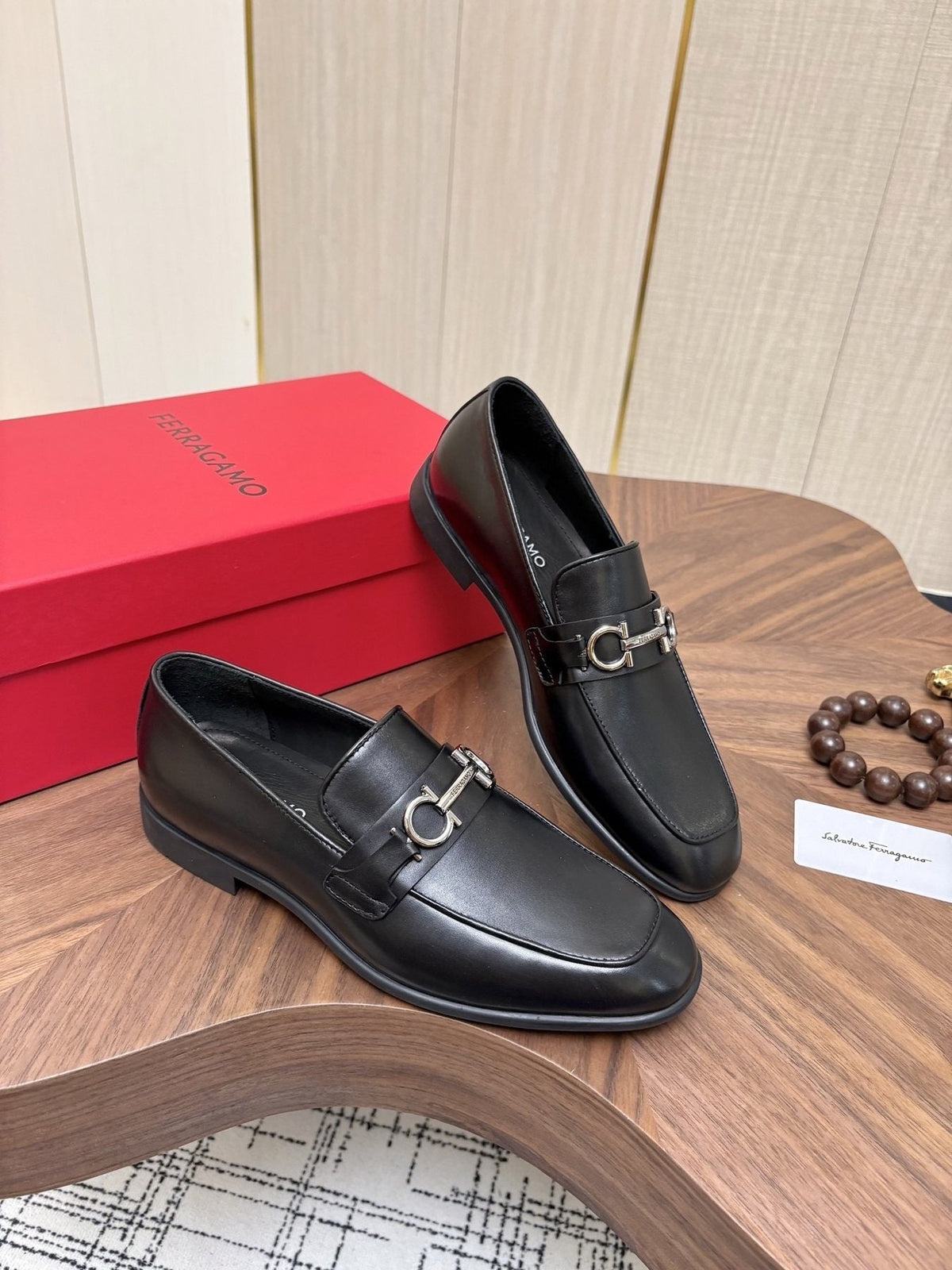 Ferragamo Men's Metal Bit Loafers - Leather Lining