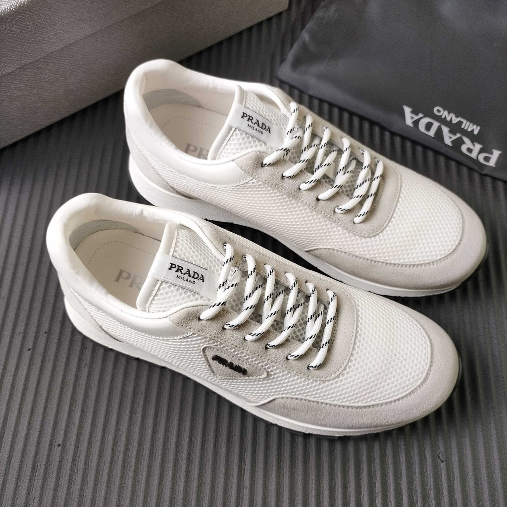 Prada Mesh Low-Top Sneakers - Textured Sole
