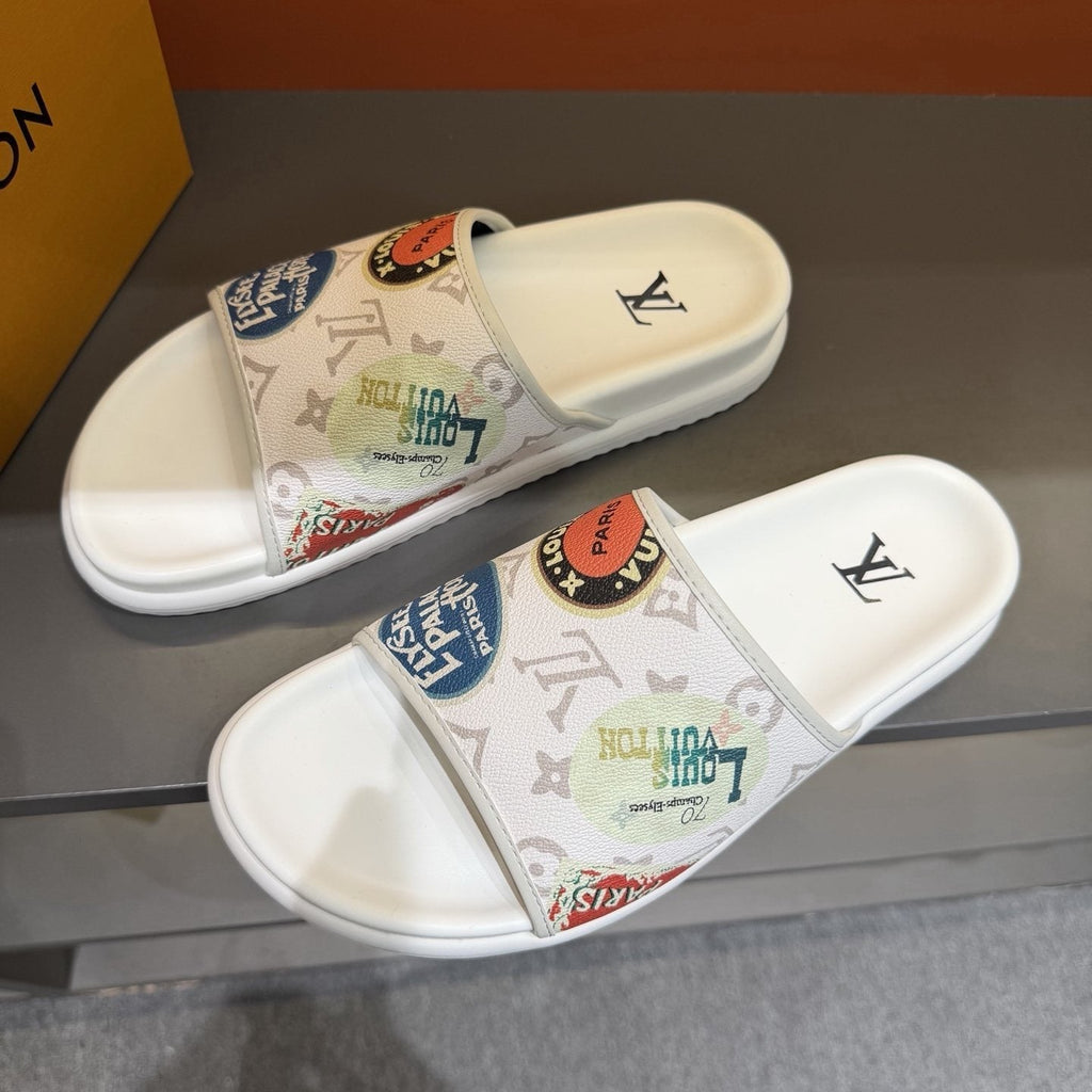 Louis Vuitton Colorful Print Slide Sandals
