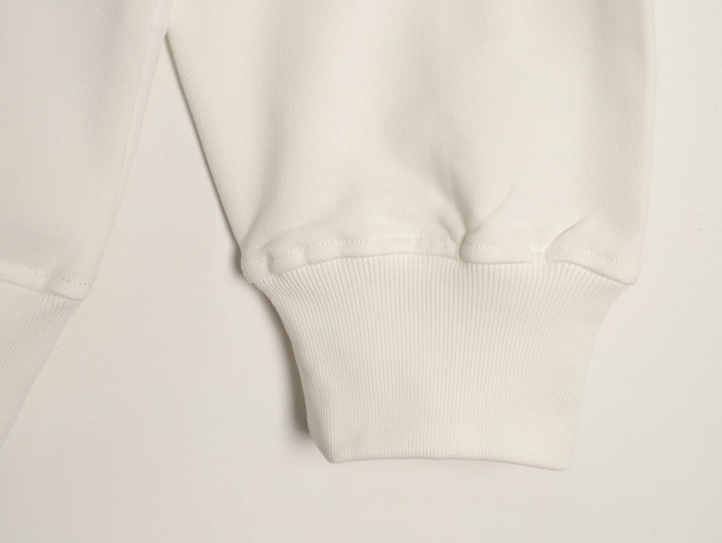 Louis Vuitton Monogram-Style Hood and Drawstring Pullover Hoodie - Cream