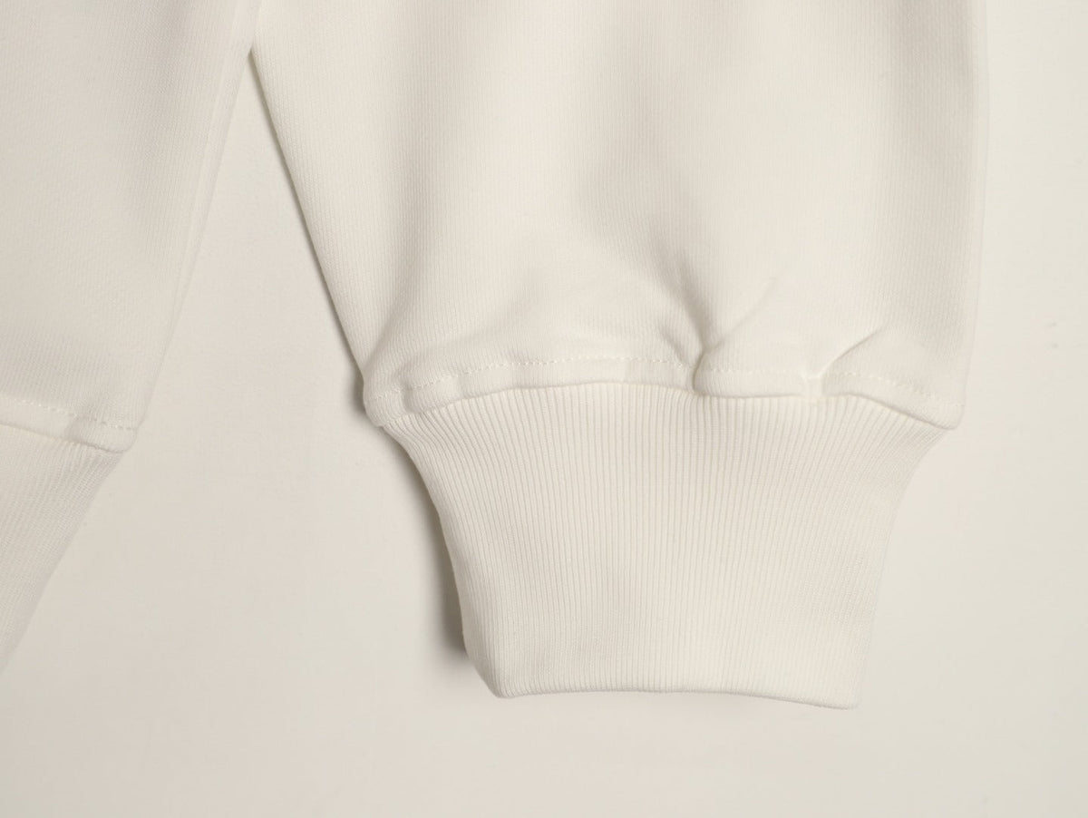Louis Vuitton Monogram-Style Hood and Drawstring Pullover Hoodie - Cream